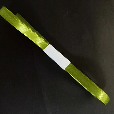 6mm Light Olive Green Polyester Satin Ribbon 2M Scrapbook Hair AUS Free Postage - image 1 of 3