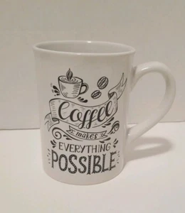 Coffee mug Coffee Makes Everything Possible 14oz gift novelty new - Picture 1 of 3