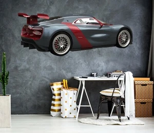 3D Paint Coupe G1052 Car Wallpaper Mural Poster Transport Wall Stickers Honey - Picture 1 of 5