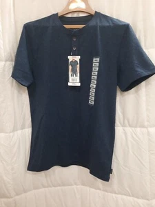 Lucky You Men's Small American Navy Short sleeve Button Up Pullover Shirt - Picture 1 of 5