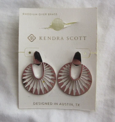 Kendra Scott Earrings Hattie Sunburst Statement Small Rhodium NWT - Image 1 of 4