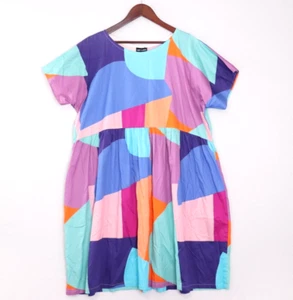 Vestido CURVATURE Mujer Calzoncillo Talla S 18 Colorido Arco Iris Bloque Algodón - Imagen 1 de 14