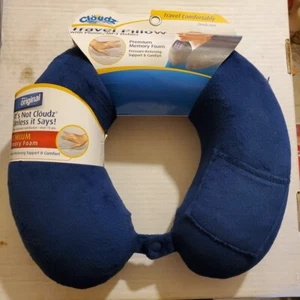 Cloudz Memory Foam Blue Travel Neck Pillow - NEW - Bild 1 von 10