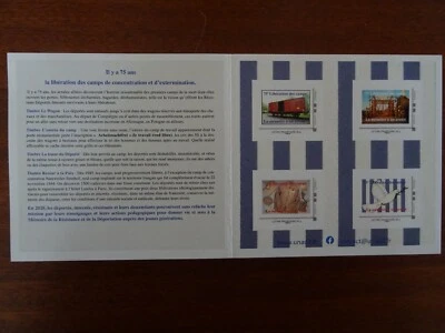 France 2020 Feuillet souvenir Neuf 4 timbres adhésifs 20g Libération des camps  - Photo 1/4