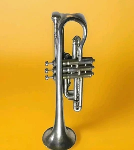 Vintage Silver Henry Gautier Cornet With Case - Picture 1 of 17