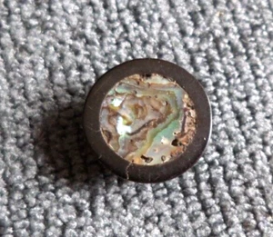 Vintage MOP Mother of Pearl Inlay Button 5/8" Inch - Picture 1 of 4