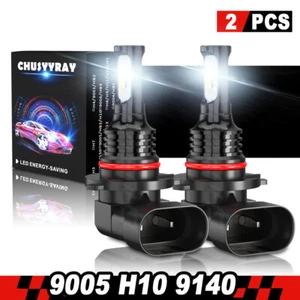 PAIR LED Fog Driving Light Bulbs 9005 H10 9145 9140 6000K White High Power Kit - Picture 1 of 11