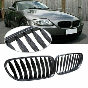 Par de parrillas delanteras estilo fibra de carbono para BMW Z4 E85 2003-2008 - Imagen 1 de 6