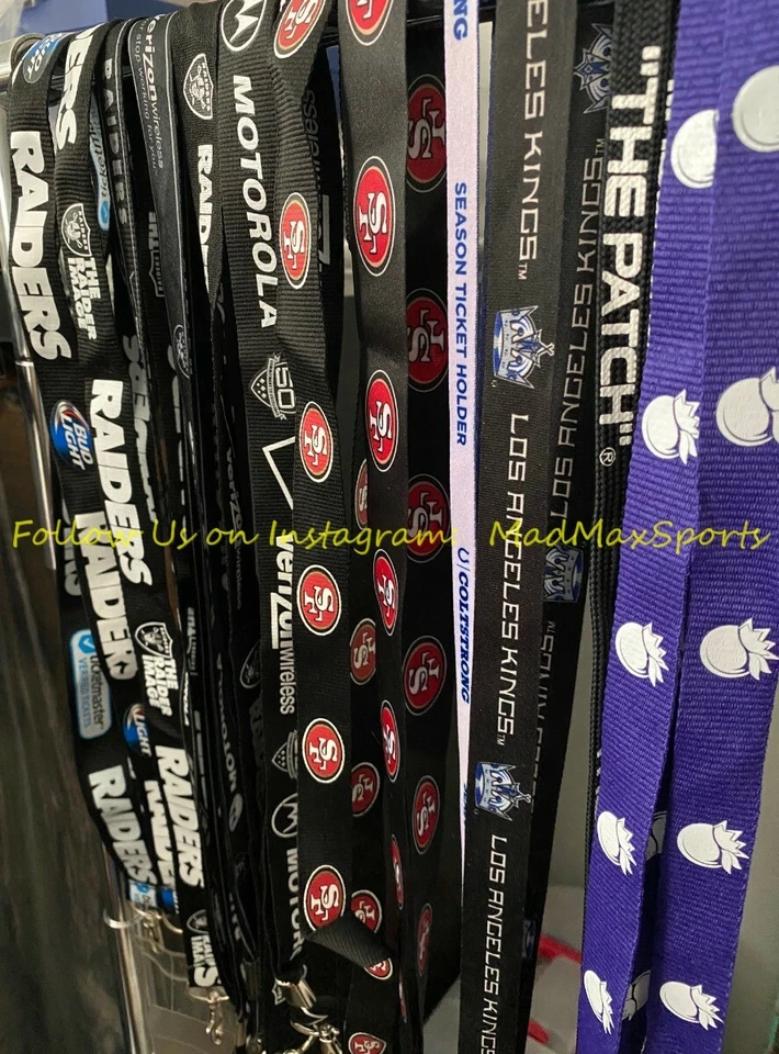 New Licensed NBA NFL NHL NCAA MLB Clip ID Badge Season Ticket Holder Lanyards - Image 1 of 1