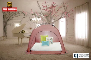 Pink Indoor Warm Bed Tent, Privacy Play Tent for Bed or Floor - Free Shipping - Foto 1 di 2