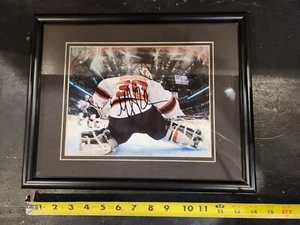 New Jersey Devil's Martin Brodeur Autographed Signed Framed Picture In Net. Neat - Picture 1 of 3