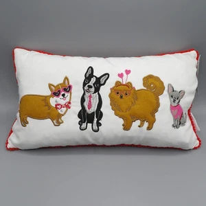 ISAAC MIZRAHI VALENTINES DOG “I WOOF YOU” DECORATIVE PILLOW(S) - Picture 1 of 7