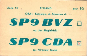 Polen, 1972, Vintage QSL-Karte - Funkamateur - Bild 1 von 2