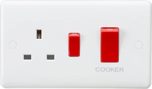Knightsbridge Curved Edge 45A DP Switch und 13A Schaltsteckdose - Bild 1 von 2