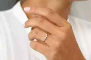 1.20Ct Lab Created Diamond Round Cut 14k Yellow Gold Plated Women's Wedding Ring