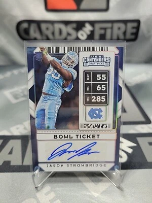 2020 Panini Contenders Draft Picks #286 Jason Strowbridge RC AUTO /99 - Image 1 of 3