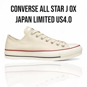 Converse All Star J OX US4.0 NaturalWhite Canvas Sneakers Made in Japan Limited - Picture 1 of 9