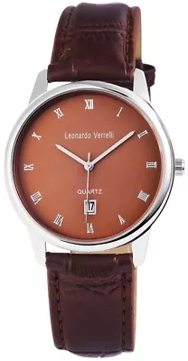 OROLOGIO da polso LEONARDO VERRELLI con Datario Classico CASUAL Vintage da UOMO - Immagine 1 di 3
