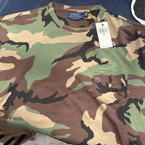 POLO RALPH LAUREN Men's SZ M Classic Fit Camo Pocket Crewneck T-Shirt $59.50 - Picture 1 of 4