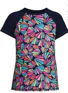 Lands' End rash guard sz 14 + / 16 + girls chlorine resistant swim beach - Picture 1 of 9