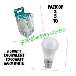 GLS Bombilla LED Bayoneta B22 Blanco Cálido Equivalente 60 Watt Bombilla Paquete 2-5-10 - Imagen 1 de 4