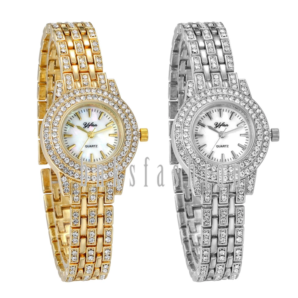 Women Luxury Watch Ladies Bling Rhinestone Dial Analog Quartz Dress Wristwatch - Image 1 of 1