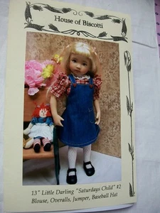 13" Effner  Little Darling Pattern Blouse, Skirt, Hat+  "Saturdays Child" #2   - Picture 1 of 7