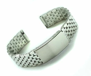 Poliert Uhrenarmband Reiskorn Edelstahl 18mm 19mm 20mm  Beads of Rice - Bild 1 von 5