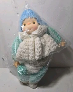Vintage Blueberry Muffin Boy Crochet Doll Handmade Strawberry Shortcake UNOPENED - Picture 1 of 12