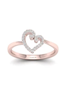 10 Rose Gold Ring Heart Any Size - Picture 1 of 3
