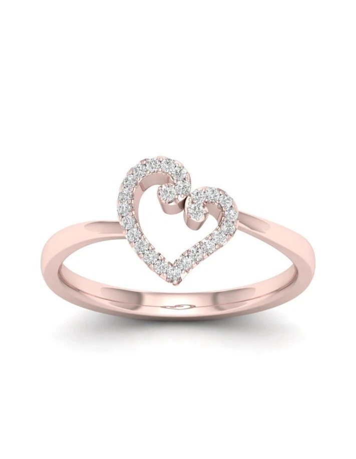 10 Rose Gold Ring Heart Any Size - Image 1 of 3