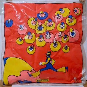 Vintage Peter Max 1970's  Inflatable Plastic Pillow 15' x 15' - Picture 1 of 3