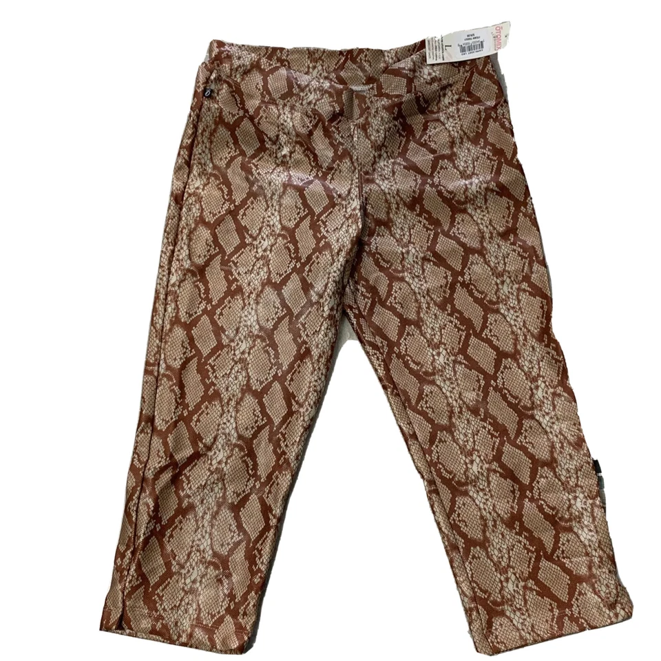 Otomix Active Wear Capri Workout Large cotton/lyrcia Made In USA Y2K snake print - Image 1 of 4