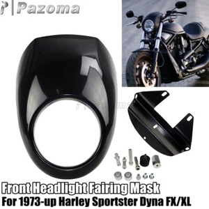 Chopper Bobber Headlight Fairing Windshield w/Brackets For Harley Dyna Sportster - Picture 1 of 11