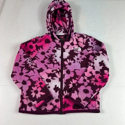 Sudadera The North Face Niños Infantes 3 Rosa Floral Desteñido Polar Cremallera Completa Sudadera con Capucha Foto 1 de 4