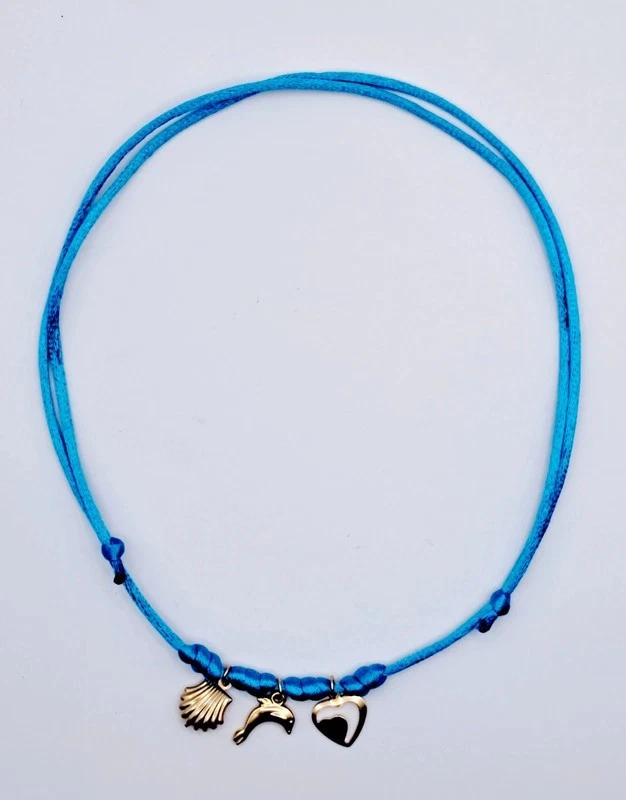 Collana girocollo choker charms estate conchiglia regolabile donna ragazza - Immagine 1 di 4