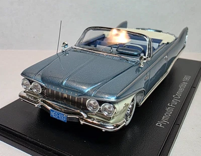 Neo Scale Models 1:43 1960 Plymouth Fury Conv. Turquesa Metálico/Blanco ¡DULCE!! Foto 1 de 4