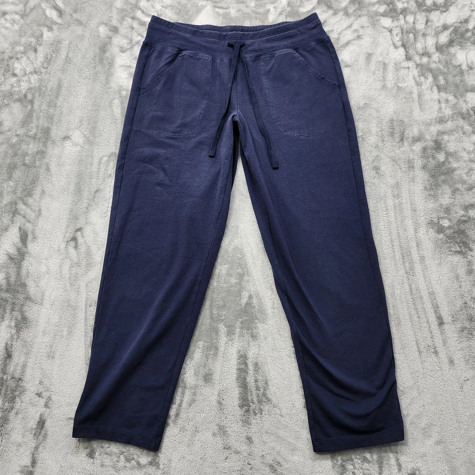 Pantalones Athletic Works para mujer M PETITE azules con cordón tejido bolsillos informales Foto 1 de 4