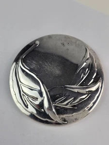 Tiffany & Co. Silver Plated Hand Pocket Mirror Measures 3” Vine pattern - Picture 1 of 10