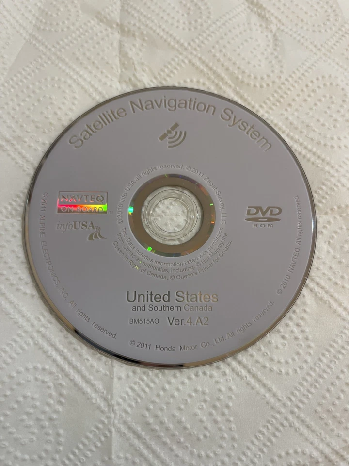 2011 Honda Acura Navigation System DVD Disc ver 4.A2 Map BM515AO - Image 1 of 4