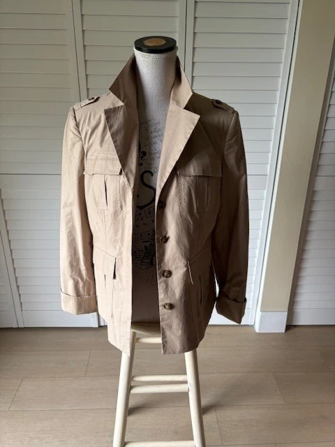 Perry Ellis Safari Utilitarian Style Jacket w/ four flap pockets on the front  M - Image 1 of 4