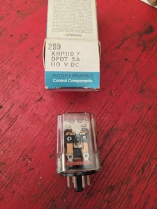 POTTER & BRUMFIELD KRPA11D 110VDC RELÉ NUEVO STOCK ANTIGUO NUEVO SIN USAR - Imagen 1 de 5