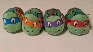 Lote de 4 Ty Beanie Babies Teeny Ty Teenage Mutant Ninja Turtles TMNT CON Etiqueta Corazón - Imagen 1 de 17