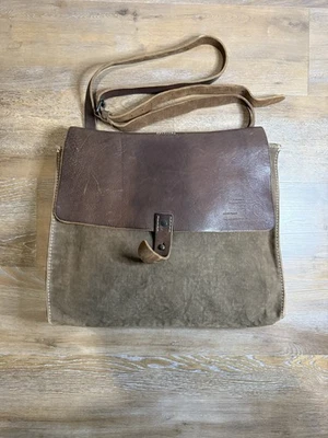 All Saints Jacks Place Leather & Canvas Messenger Bag  - Image 1 of 4