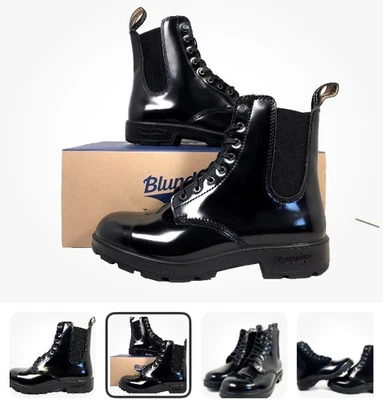 Ботинки женские Blundstone 2219 эластичные кружевные размер 8 черная щетка кожа водонепроницаемые - Изображение 1 из 4