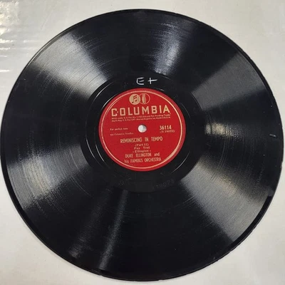 78 Rpm Duke Ellington Columbia 36114 Reminiscing In Tempo Part I & II E+ Foto 1 de 4