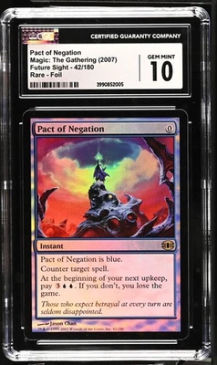 PACT OF NEGATION Future Sight Foil Rare CGC 10 MTG [Nostalgium] - Image 1 of 2
