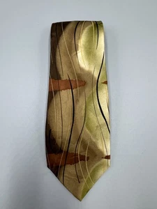 Jerry Garcia Edizione Limitata Collezione 47 Paesaggio Marino, Cravatta Seta, Abbronzatura, 60”x3,5” - Foto 1 di 5