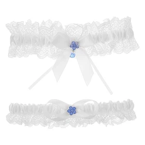 2 ligueros de boda para novia, ligueros de encaje para mujer con circón, elegantes... - Imagen 1 de 7