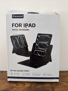 Magic Style Magnetic Keyboard w Carbon Fiber Back Case For iPad Pro 11” White - Picture 1 of 4